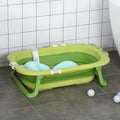 Foldable Baby Bath, Non-Slip, Cushion, 0-3 Yrs, Green Homcom