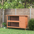 Large Outdoor Rabbit Hutch, 2 Tier Pawhut