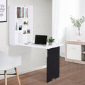 Wall Mounted Folding Table With Chalkboard and Shelf Homcom