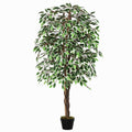 160cm Artificial Ficus Silk Tree, Indoor/Outdoor Décor Homcom
