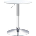 60cm White Bar Table With Adjustable Height Homcom