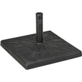 19kg Resin Garden Parasol Base for Poles of Φ32 - Φ48mm, Black Outsunny