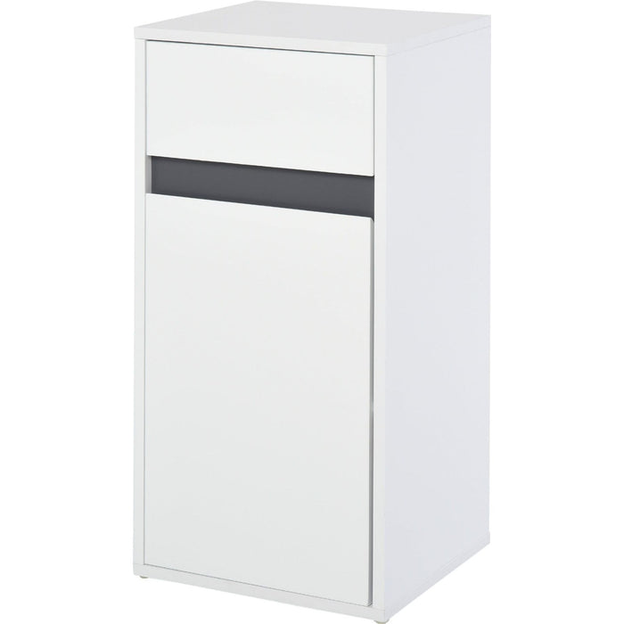White Bathroom Cabinet Freestanding - 73H x 35W x 31Dcm