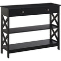Console Table With Drawers Homcom