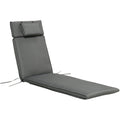 Grey Sun Lounger Replacement Cushion Outsunny