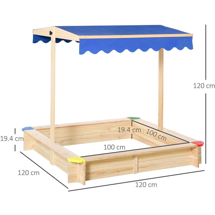 Sand Pit With Sun Shade For Kids