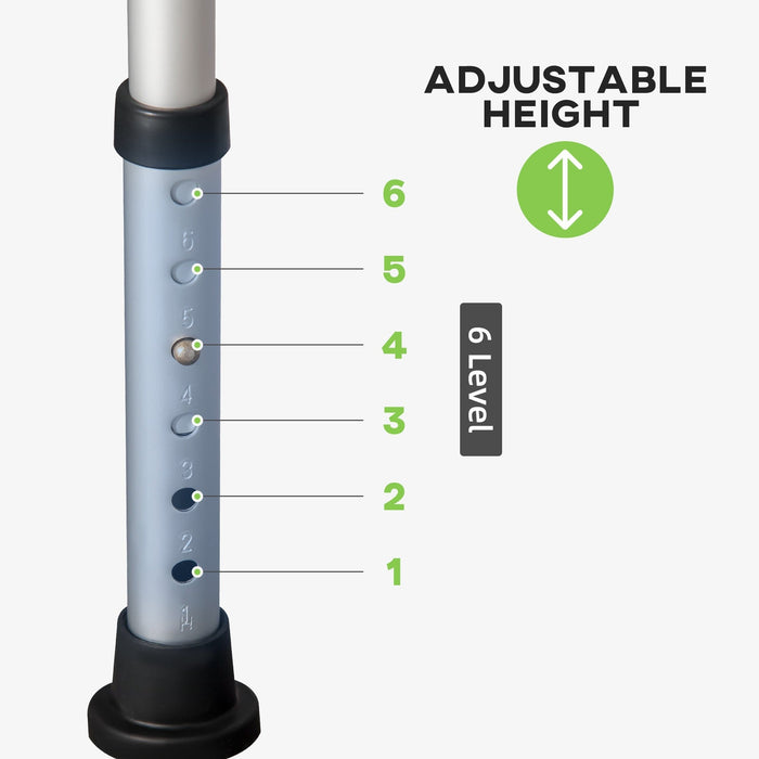 6-Level Adjustable Shower Stool with Backrest - Green