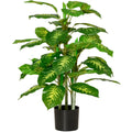 Artificial Evergreen Tree Fake Decorative Plant in Nursery Pot for Indoor Outdoor Décor, 95cm AOSOM