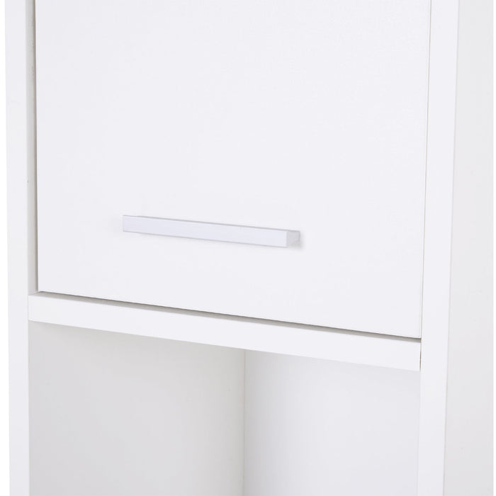 Tall Slim Bathroom Storage Cabinet, White