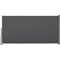 Outsunny Retractable Sun Side Awning Screen Fence Patio Garden Wall Balcony Screening Panel Outdoor Blind Privacy Divider (3x1.6M, Grey) Outsunny