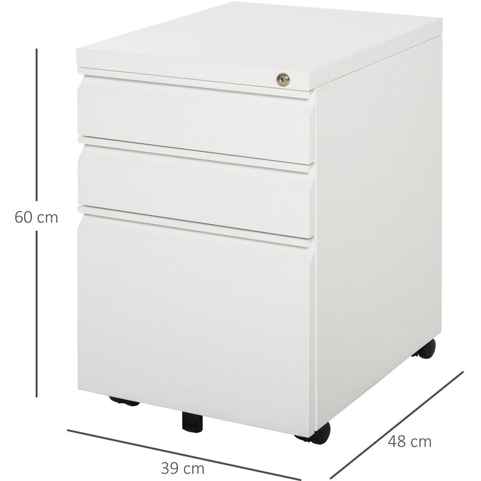 Lockable Vertical File Cabinet with 3 Drawers & Anti-tilt