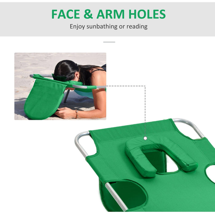 Sun Lounger With Face Hole