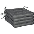 Garden Seat Cushion, 40 x 40cm, Grey Outsunny