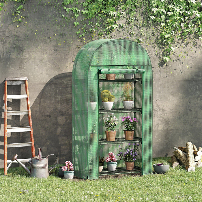 Portable Mini Greenhouse, 80x49x160cm, Green