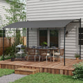 3x4m Grey Pergola Sun Shade Outsunny