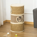 Cat Scratch Barrel, Sisal & Seaweed Rope, Climbing Tower Pawhut