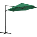 2.5m Roma Cantilever Parasol - Green Outsunny