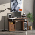 Home Office Desk with Keyboard Tray & CPU Shelf Homcom