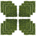 Artificial Boxwood Wall Panels, Milan Grass, 12PCS, 50cm Outsunny