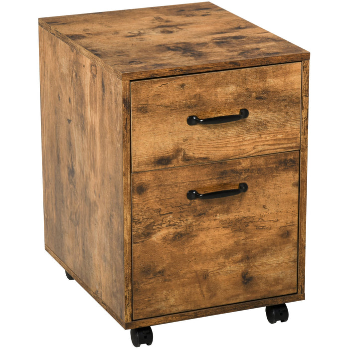 Rolling File Cabinet, 2 Drawers, Home Office