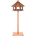 Wooden Bird Feeder Table With Water Resistant Roof, 130cm Pawhut