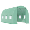 Poly Tunnel Greenhouse, Vents, Door, Windows, 4.5x2x2m Outsunny
