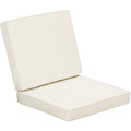 Outsunny Set of 2 Garden Seat and Back Cushion Set, Replacement Cushions for Outdoor Furniture with Seat Cushion and Back Cushion, Cream White Outsunny