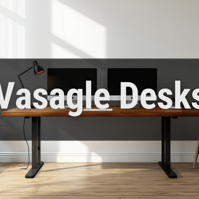 Stylish Home Office Setup with Vasagle Height Adjustable Desk & Dual Monitors