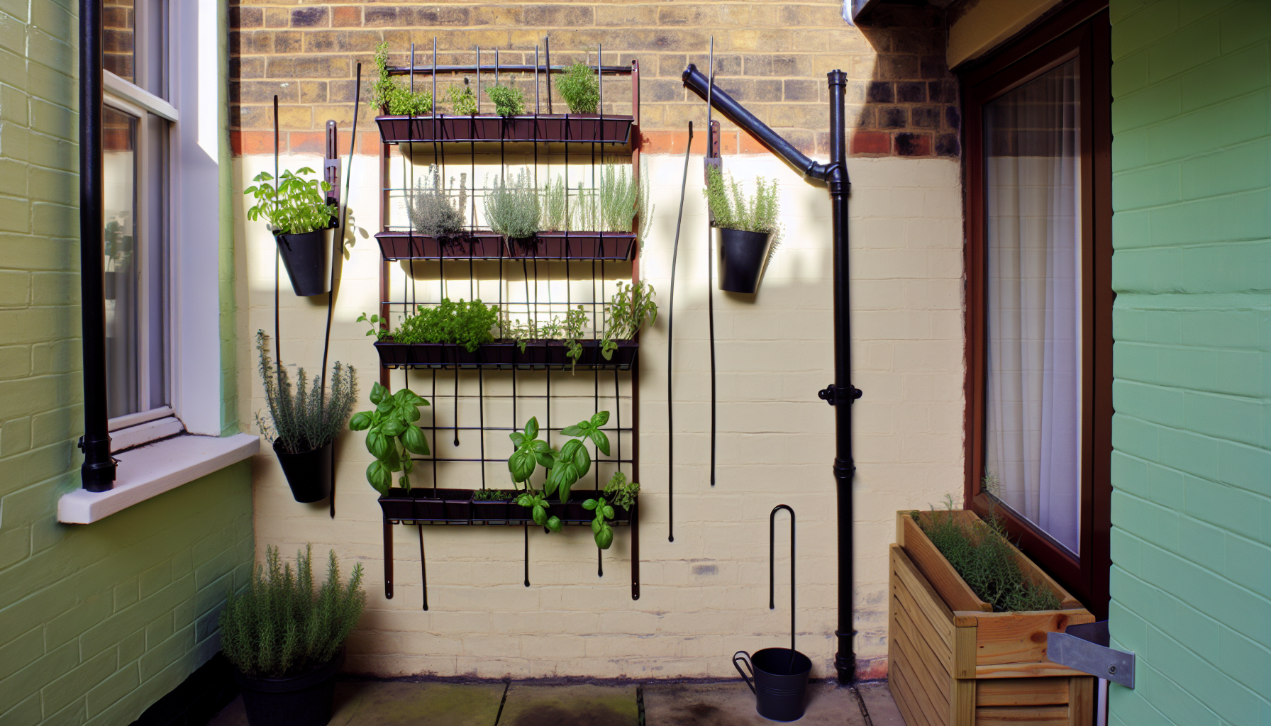 Small Balcony Garden DIY Herb Wall Guide