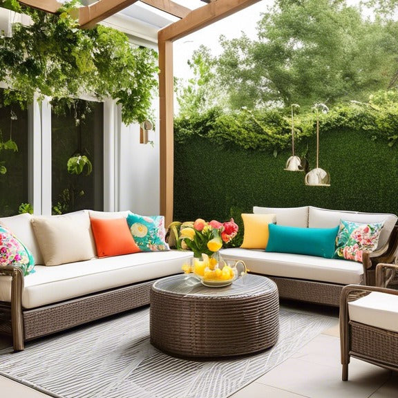 Image of a patio with patio furniture