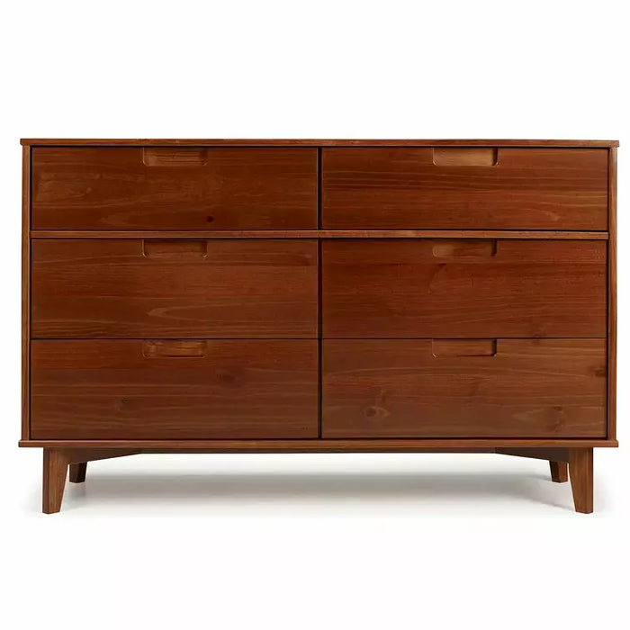 Large Wooden 6 Drawer Dresser
