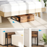 Industrial Drop Leaf Writing Desk 63 cm Space Saving Home Office Work Table