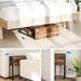 Industrial Drop Leaf Writing Desk 63 cm Space Saving Home Office Work Table