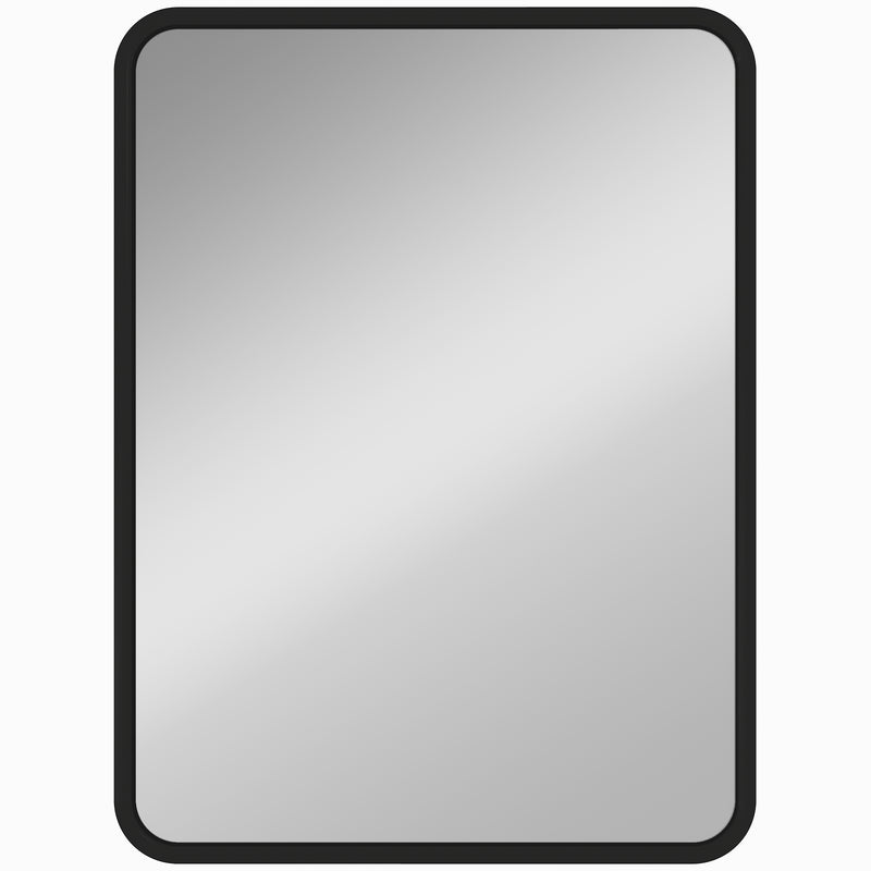 Rectangular Wall Mirror With HD Glass For Bedroom Or Hallway Decoration Black