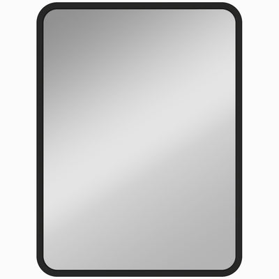 Rectangular Wall Mirror With HD Glass For Bedroom Or Hallway Decoration Black AOSOM