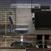 Adjustable Swivel Salon Chair with Padded Seat and Wheels for Hairdressers and Spas, Black