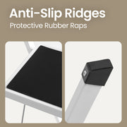 Folding Three Step Ladder with Anti Slip Treads and Sturdy Steel Frame by Songmics