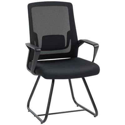 Ergonomic Office Chair with Lumbar Support and Breathable Mesh Back Black AOSOM