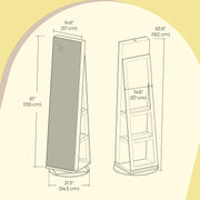Lockable Swivel Jewellery Cabinet with Full Length Mirror and Organiser Storage by Songmics