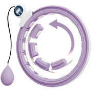 Purple Smart Weighted Hula Hoop With Digital Counter And 16 Detachable Massage Knots AOSOM