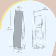 Lockable Swivel Jewellery Cabinet with Full Length Mirror and Organiser Storage by Songmics