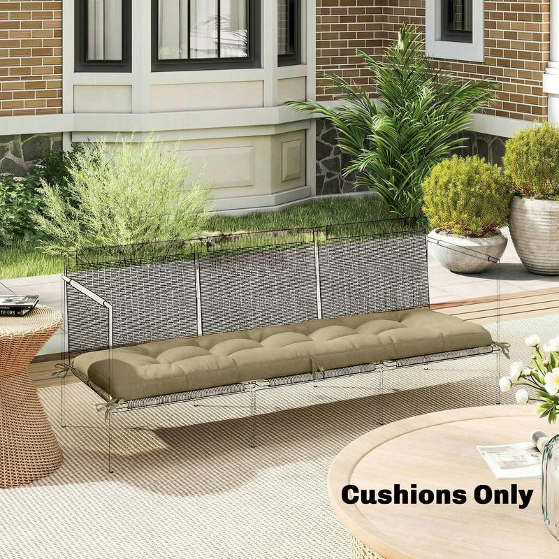 Sun Lounger Cushion with Full-Length Support and Water-Repellent UV Fabric Sand