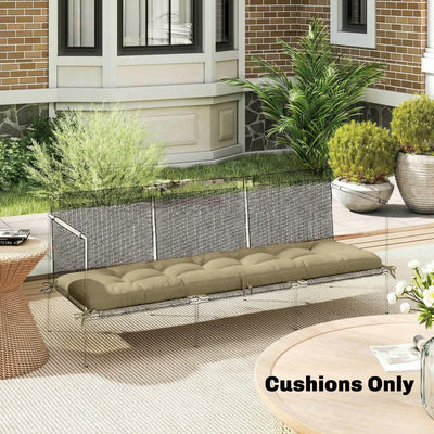 Sun Lounger Cushion with Full-Length Support and Water-Repellent UV Fabric Sand Outsunny