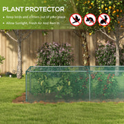 Green 8 x 4 FT Garden Plant Protection Cage with Door for Outdoor Growing by Outsunny