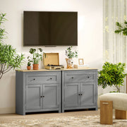 Modern Sideboard Cabinet With Drawer And Adjustable Shelf For Kitchen Or Hallway Grey