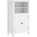 White Modern Bathroom Storage Cabinet with Shelves by HOMCOM