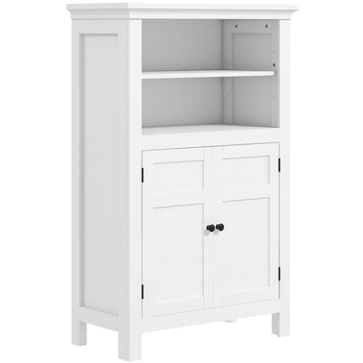 White Modern Bathroom Storage Cabinet with Shelves by HOMCOM