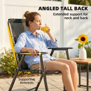 Folding Garden Chairs Set of 2 for Relaxed Outdoor Seating Easy Storage Outsunny