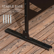 Black Metal Banana Leaf Privacy Screen With Stand For Garden Patio Or Hot Tub Use