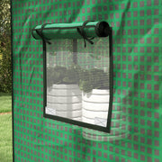 Walk In Greenhouse Cover Replacement with Roll Up Door for Garden Growing Green